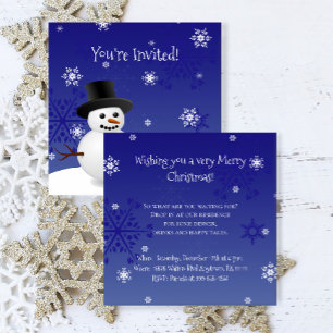 Invitación a Navidades de la escena de invierno de