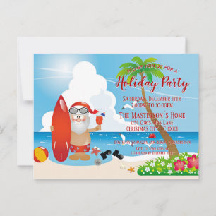 Invitación a Navidades de playa divertidos
