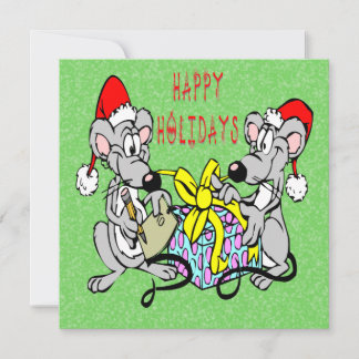 Invitación a Navidades de ratones Navidades