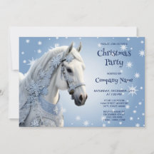 Invitación a Navidades de vacaciones de caballos c