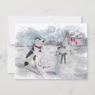 Invitación a Navidades de Vaquero Snowman