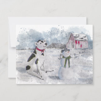 Invitación a Navidades de Vaquero Snowman