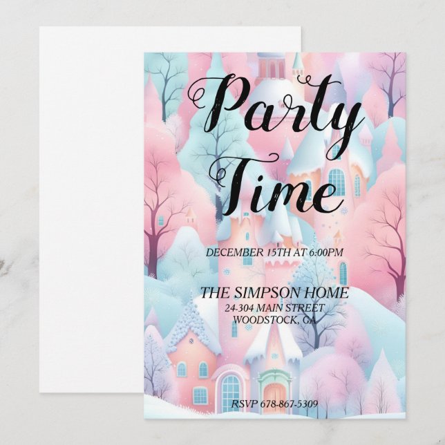 Invitación a Navidades de Wonderland (Anverso / Reverso)