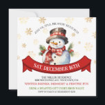 Invitación a Navidades divertidos por nieve de Sno<br><div class="desc">Snowman Nieve Muy Divertida Invitación De Navidades.</div>