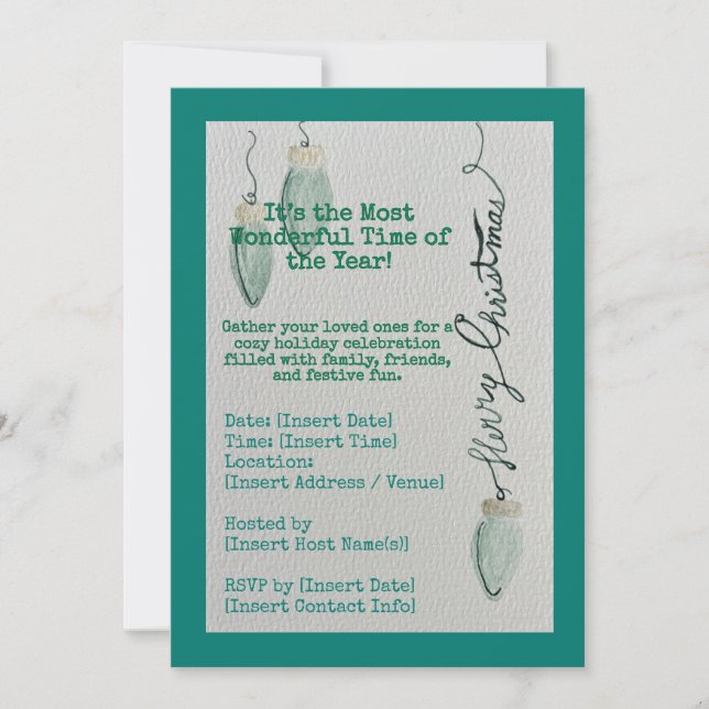 Invitación a Navidades familiares (Anverso)