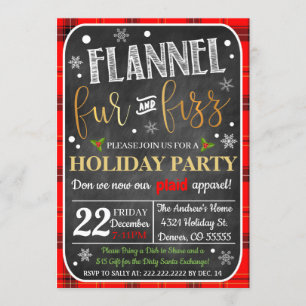 Invitación a Navidades Flannel Fur & Fizz