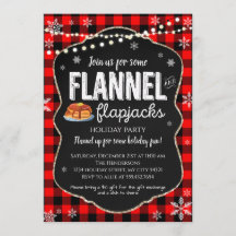 Invitación a Navidades Flannel y Flapjacks