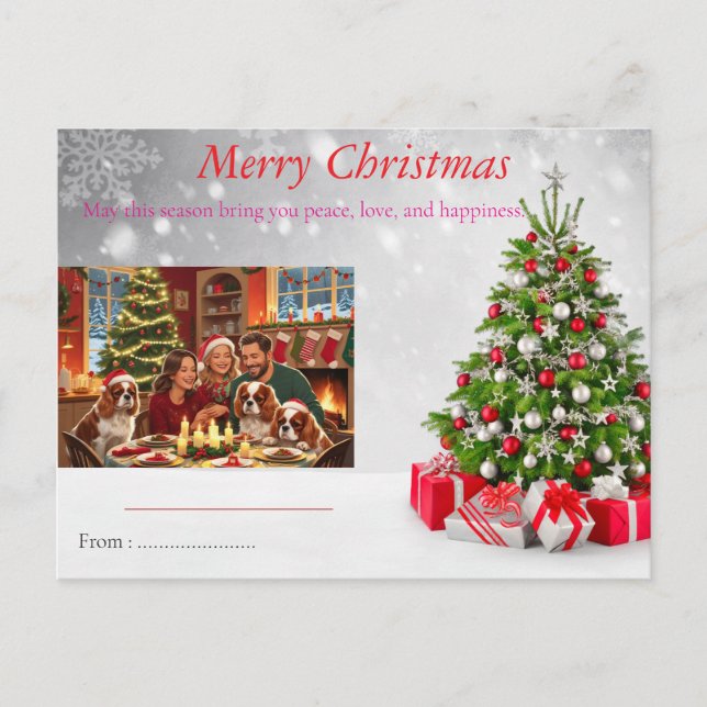 Invitación a Navidades pequeños - Familia acogedor (Anverso)