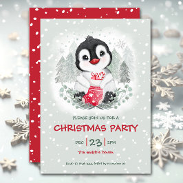 Invitación a Navidades rojos de hielo de nieve pin