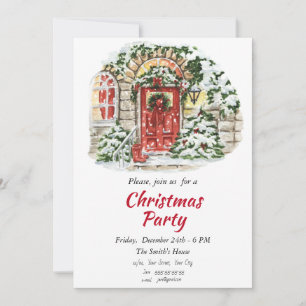 Invitación a Navidades rojos y verdes