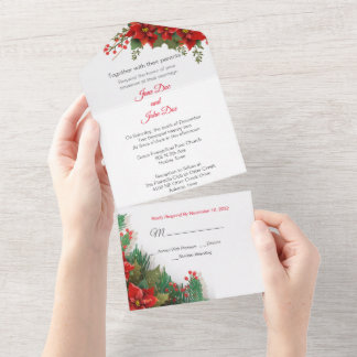 Invitación a navidades todos en una boda