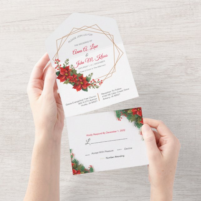 Invitación a navidades todos en una boda (desgarro)