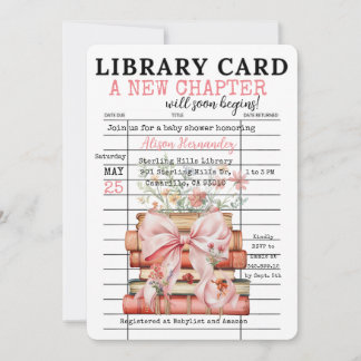 Invitación A New Chapter Baby Shower