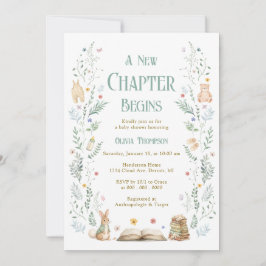 Invitación A New Chapter Baby Shower Invitation
