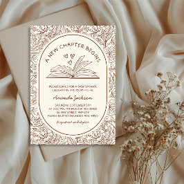 Invitación A New Chapter Begins Literary Baby Shower