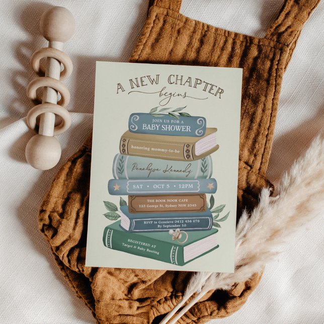 Invitación A New Chapter Begins: Storybook Baby Shower (Subido por el creador)