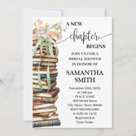 Invitación A New Chapter Begins Wildflowers Bridal Shower