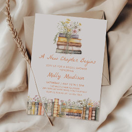 Invitación A New Chapter Bridal Shower Invitation