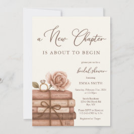 Invitación A New Chapter is About to Begin Bridal Shower