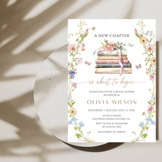 Invitación A New Chapter Is About to Begin Bridal Shower (Subido por el creador)