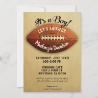 Invitación a niños deportivos de vintage Football 