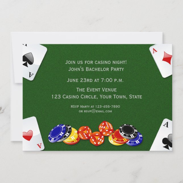 Invitación a Noche de Casino (Anverso)