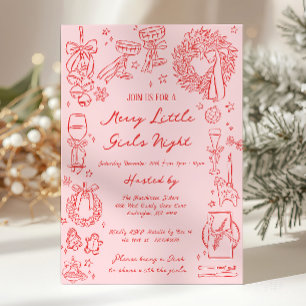 Invitación a Noche de Chicas de Navidad