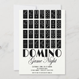 Invitación a Noche de Juego de Dominó