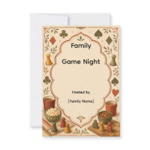 Invitación a Noche de Juegos Familiares