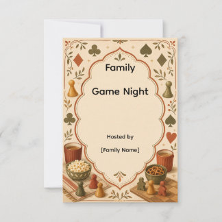 Invitación a Noche de Juegos Familiares