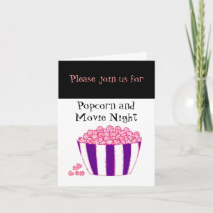 Invitación a Noche de Palomitas de Maíz y Película
