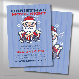 Invitación a Noche de Película de Navidad con Sant