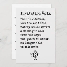 Invitación a Noir - un poema de invitación diverti