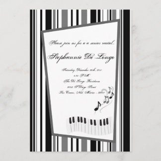 Invitación a notas musicales 5x7