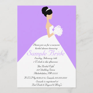 Invitación a novias con cabellera negra