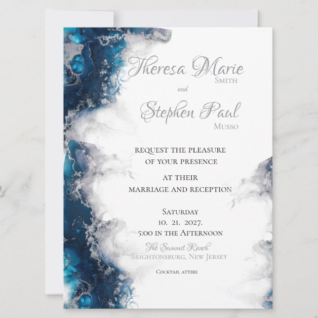Invitación a nubes nupciales (Anverso)