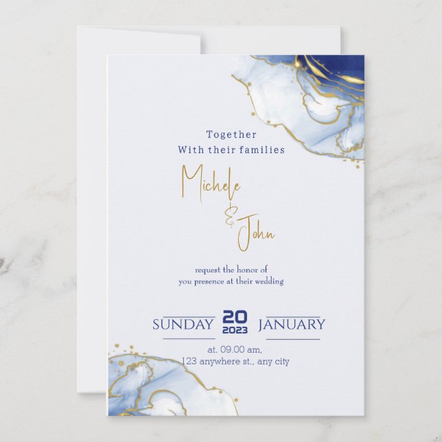 Invitación a nuestra celebración boda (Anverso)