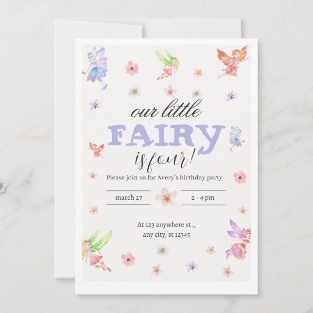 Invitación a nuestra fiesta de cumpleaños (Anverso)