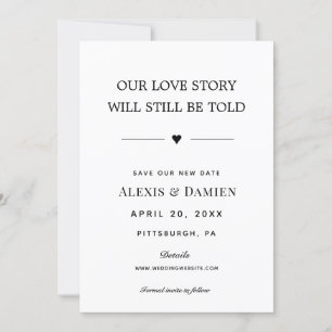 Invitación A nuestra historia de amor se le dirá que cambie l