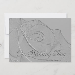 Invitación a nuestro Rosa Grabado en relieve Boda