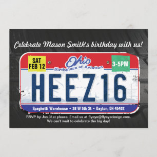 Invitación a Ohio por el cumpleaños número 16 del 