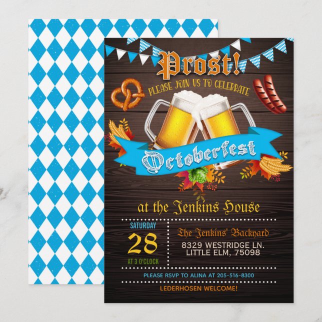Invitación a Oktoberfest (Anverso / Reverso)