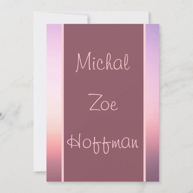 Invitación a Ombre Plum (Reverso)