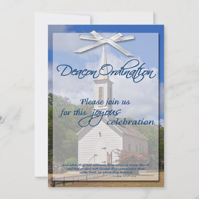 Invitación a Ordenación de diácono (Anverso)