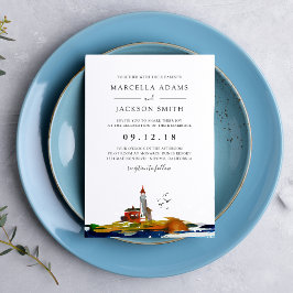 Invitación A Orillas Del Boda Del Mar