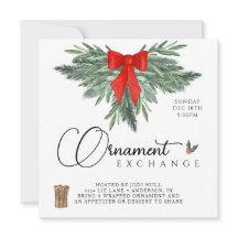 Invitación a Ornament Exchange editable