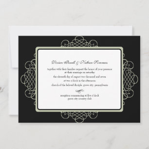 Invitación a ornamentos negros