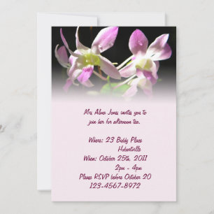 Invitación a orquídeas rosas
