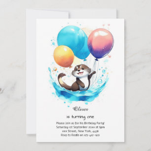 Invitación a Otter First Birthday