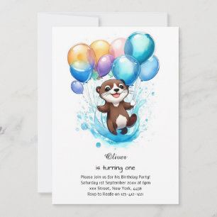 Invitación a Otter First Birthday